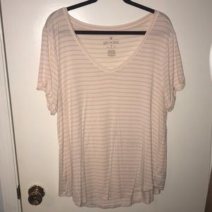 Peach & White Soft & Sexy Tee